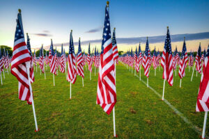flags field of honor