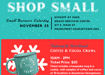 shop small and cocoa crawl event
